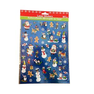 Laser Stickers Christmas Holiday Themed 50 Pieces Scrapbook Supply NEW